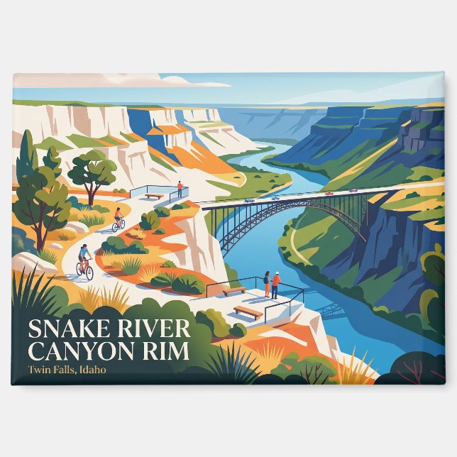 Snake River Canyon Rim Idaho Magnet (Front)