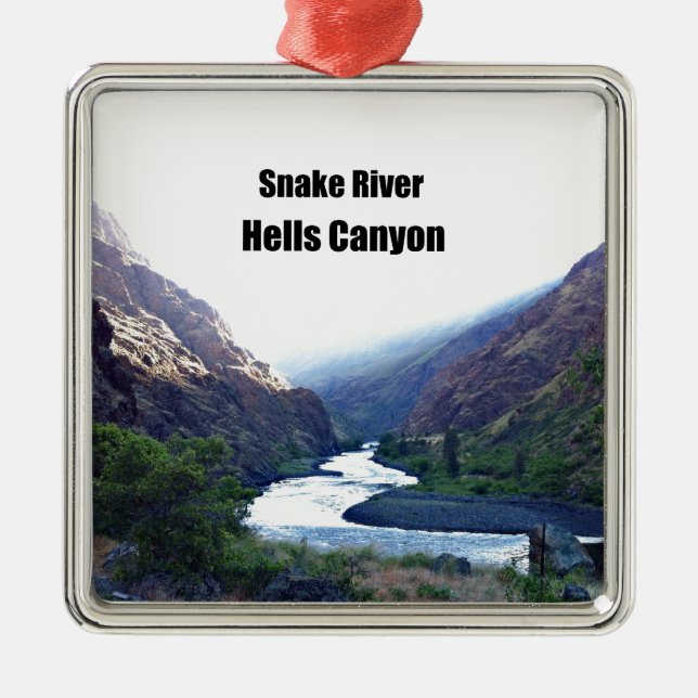 Snake RIver, Hells Canyon Metal Tree Decoration (Front)