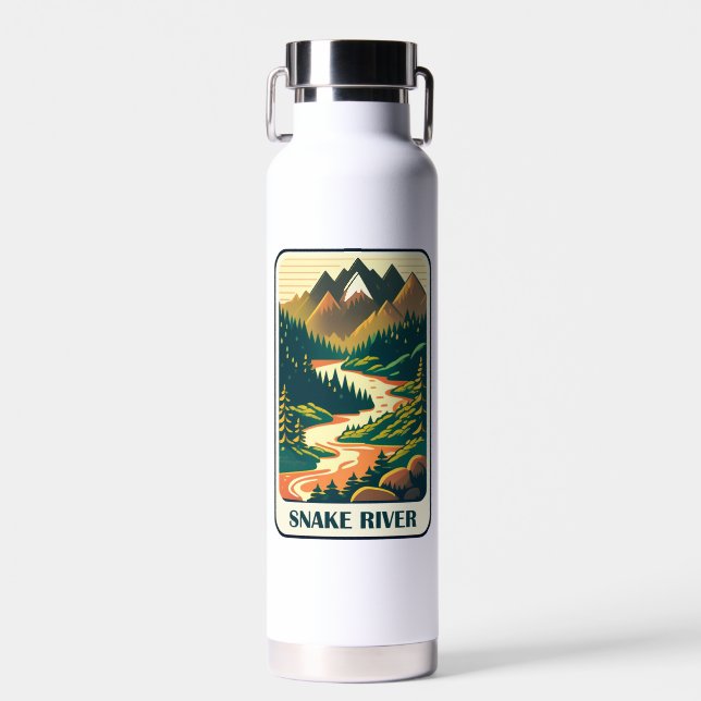Snake River Idaho Colours Water Bottle (Front)
