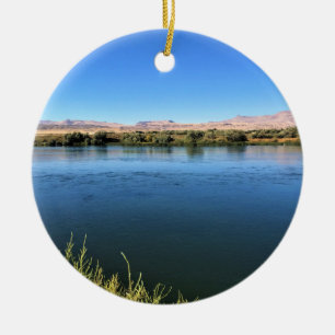 Snake River, Melba, ID Ceramic Tree Decoration