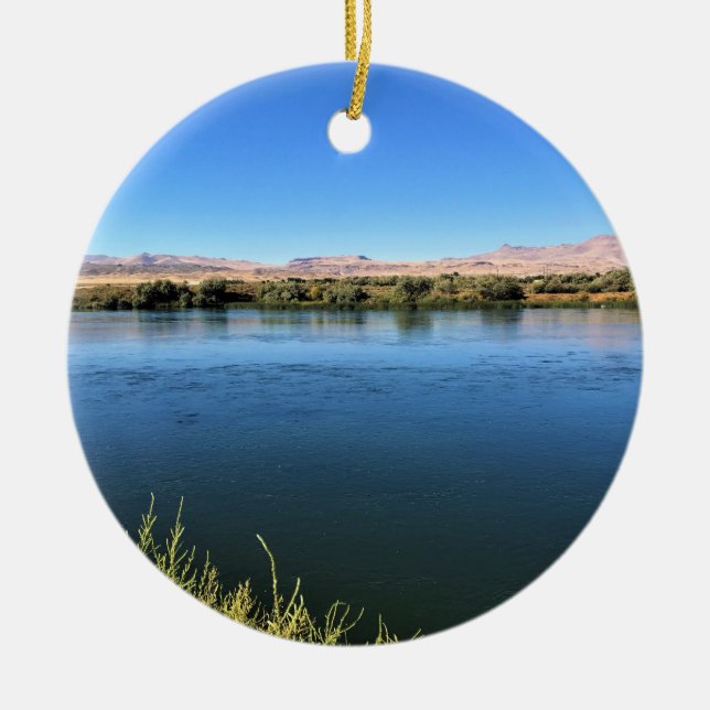 Snake River, Melba, ID Ceramic Tree Decoration (Front)