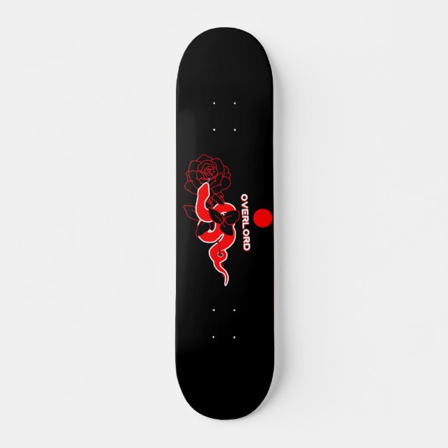 Snake&Rose: Red Dot Skateboard (Front)