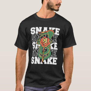 Snake Rose Serpents Venomous Snakes T-Shirt