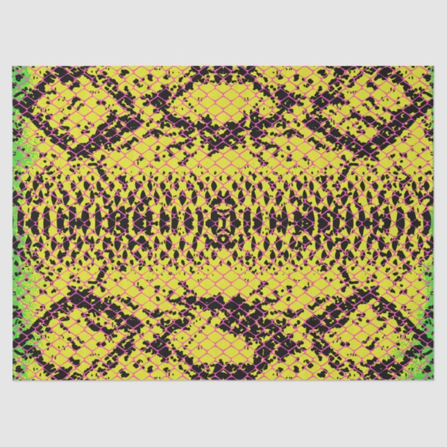 Snake Scales Effect with Pink Lines Decoupage  Tissue Paper (Front)