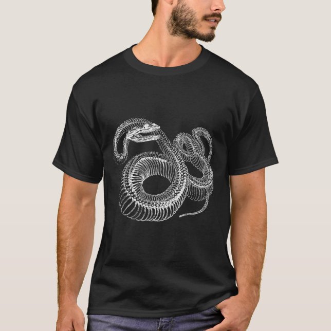 Snake Skeleton Shirt Funny Cool Halloween Kids (Front)