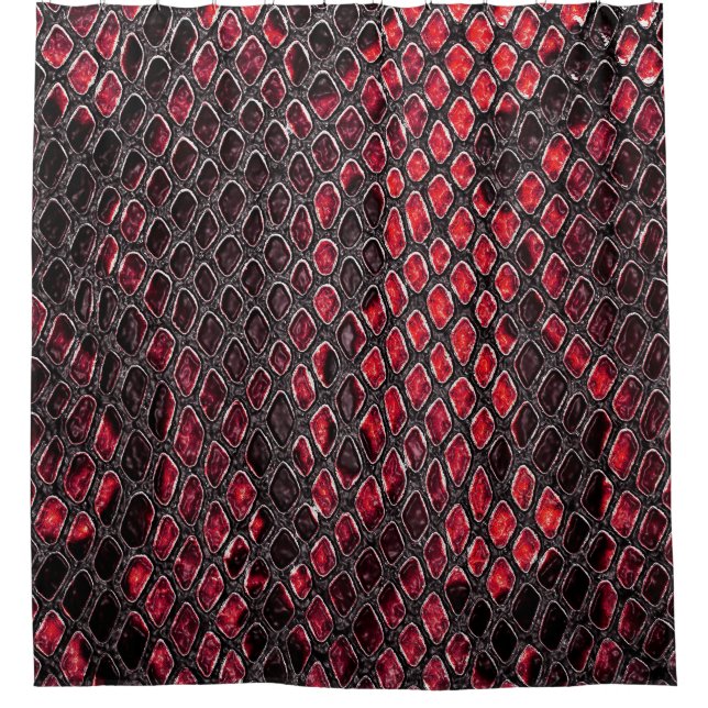 Snake skin: abstract background. shower curtain (Front)