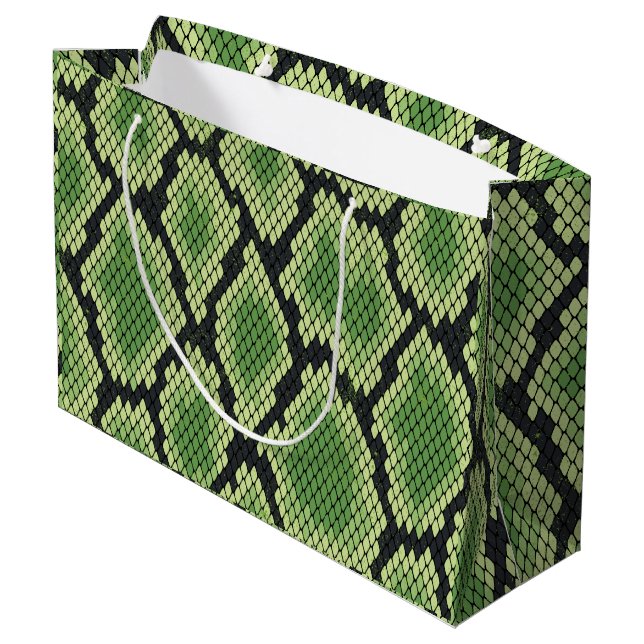 Snake skin, animal pattern, desert pattern large gift bag (Back Angled)