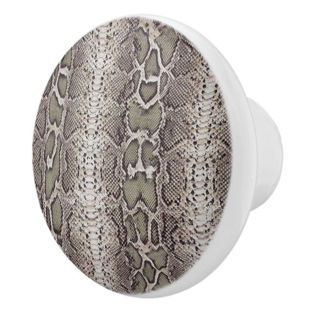 Snake Skin Animal Print Ceramic Knob (Right)