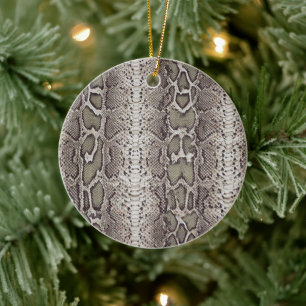 Snake Skin Animal Print Ceramic Tree Decoration