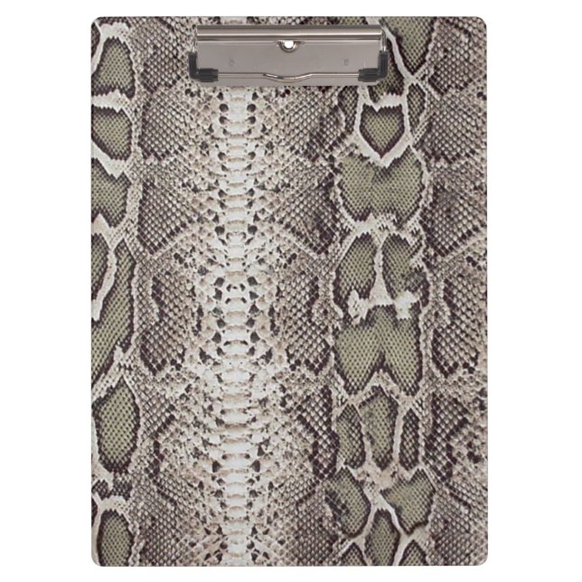 Snake Skin Animal Print Clipboard (Front)