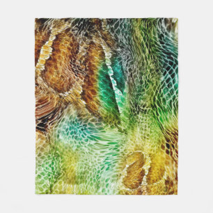 Snake skin background fleece blanket