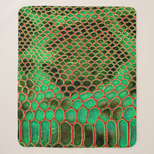 Snake skin background sherpa blanket