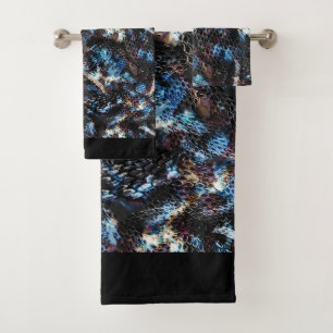 Snake skin bath towel set