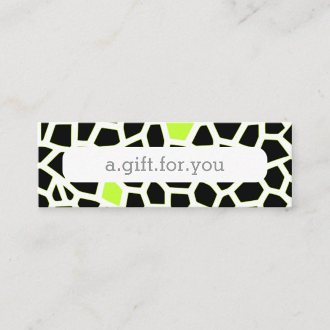 Snake Skin Grey Green Mosaic Pattern Discount Gift Mini Business Card (Front)