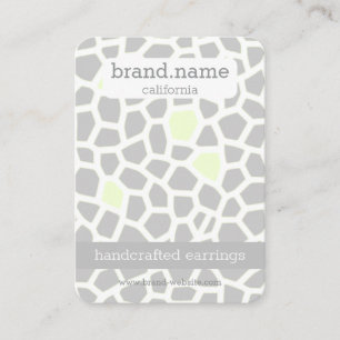 Snake Skin Grey Handmade Jewellery Display Holder Business Card