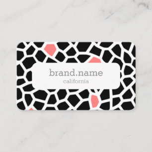 Snake Skin Grey Pink Mosaic Pattern Modern Design Business Card