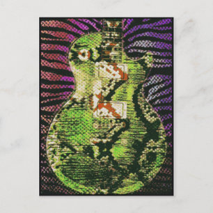 Snake Skin Guitar Postcard