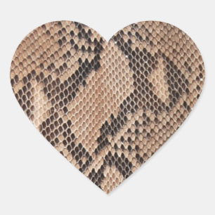 Snake Skin Heart Shaped Sticker