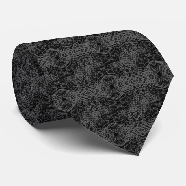 Snake skin in black tie (Rolled)