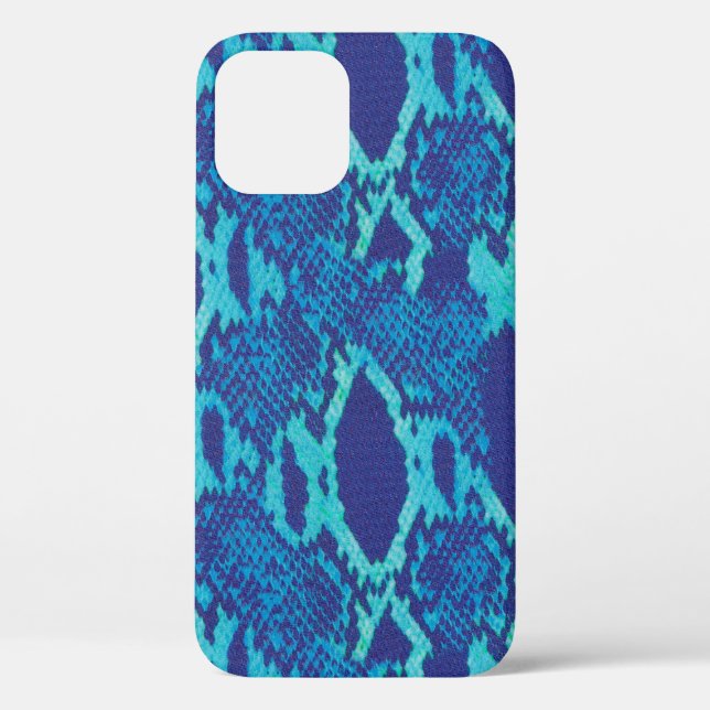 Snake Skin in Blue Design Case-Mate iPhone Case (Back)