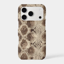 Snake Skin iPhone Case | Neutral Brown Python Prin