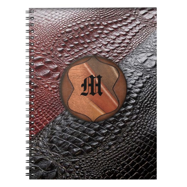 Snake skin look & Monogrammed Elements Notebook (Front)