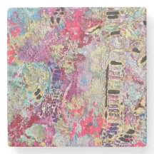 Snake Skin Marble Coasters Bold Vibrant Colourful