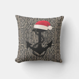 snake skin nautical ANCHOR + SANTA HAT | Cushion