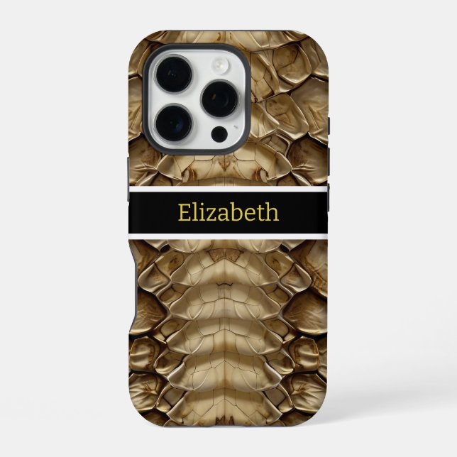 Snake skin pattern detail iPhone case (Back)