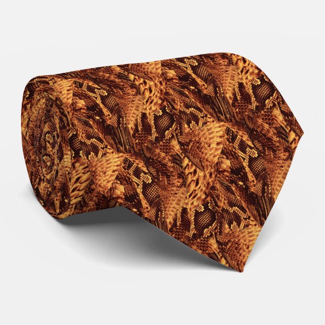 Snake Skin Pattern  Tie (Rolled)