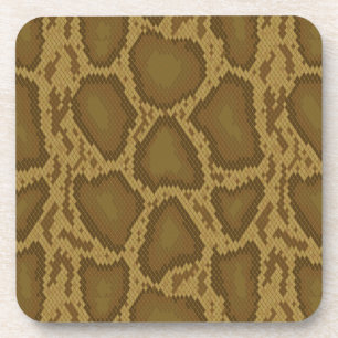 Snake skin, reptile pattern coaster