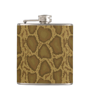 Snake skin, reptile pattern hip flask