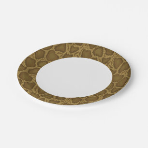 Snake skin, reptile pattern paper plate