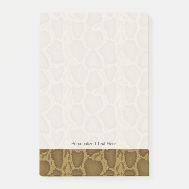 Snake skin, reptile pattern post-it notes (Front)