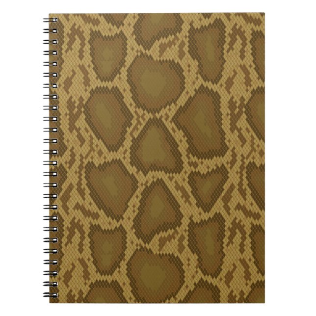 Snake skin, reptile pattern spiral notebook (Front)