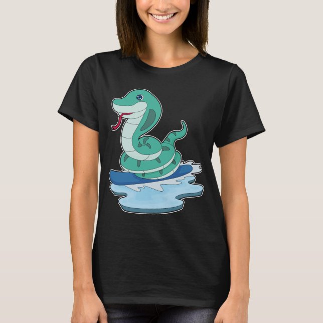Snake Snowboard Winter sports T-Shirt (Front)