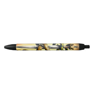 Snake sword black ink pen