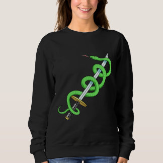 Snake Sword Reptile Herpetologist Herpetology Sweatshirt
