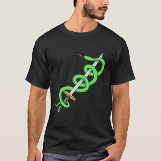 Snake Sword Reptile Herpetologist Herpetology T-Shirt