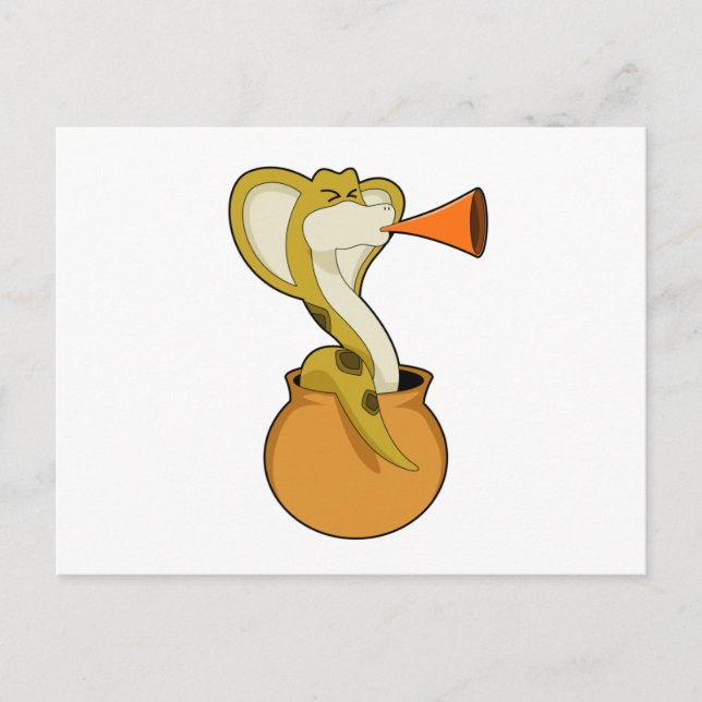 Snake Trumpet Music Postcard (Front)
