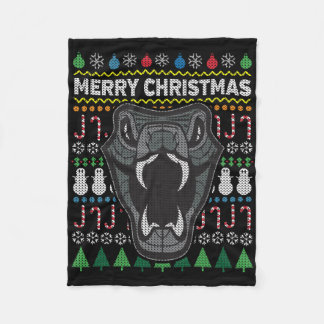 Snake Ugly Christmas Sweater Wildlife Series Fleece Blanket