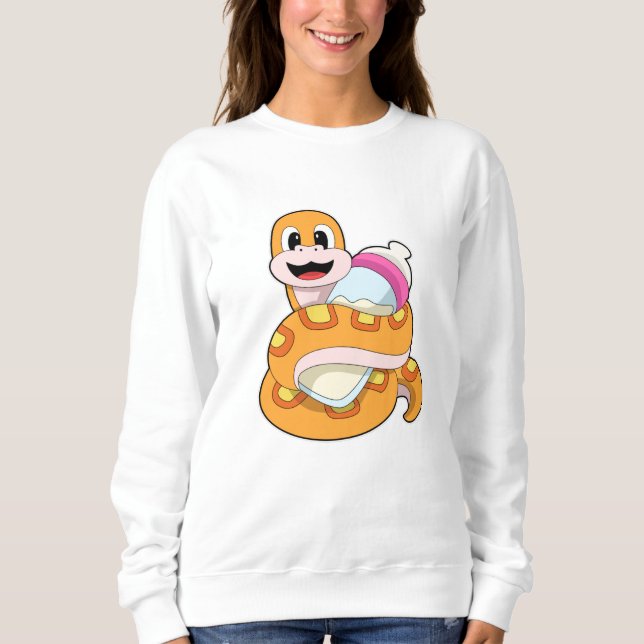 Snake with Baby bottle Sweatshirt (Front)