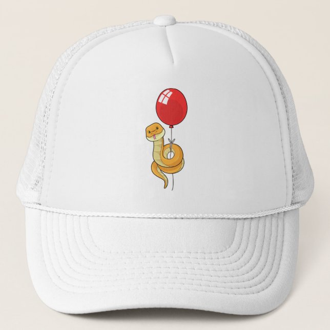 Snake with Balloon Trucker Hat (Front)