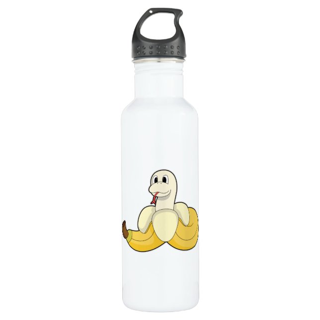 Snake with Banana 710 Ml Water Bottle (Front)