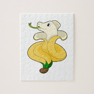 Snake with Banana Jigsaw Puzzle