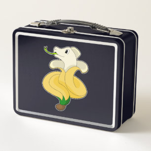 Snake with Banana Metal Lunch Box