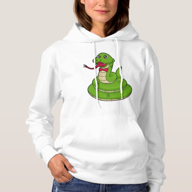 Snake with Bow tie Hoodie (Front)