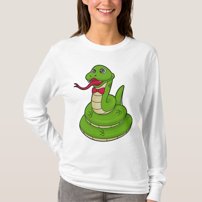 Snake with Bow tie T-Shirt (Front)