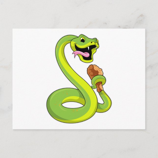 Snake with Chicken Postcard (Front)