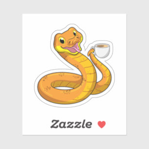 Snake with Cup of Coffee